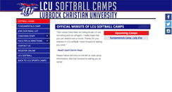 Desktop Screenshot of lcusoftballcamps.com